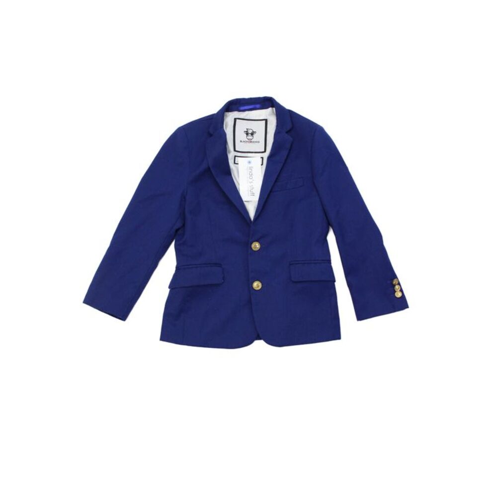 Black N Bianco Boys Collared Long Sleeve Buttoned Blazer Jacket Blue Size 8